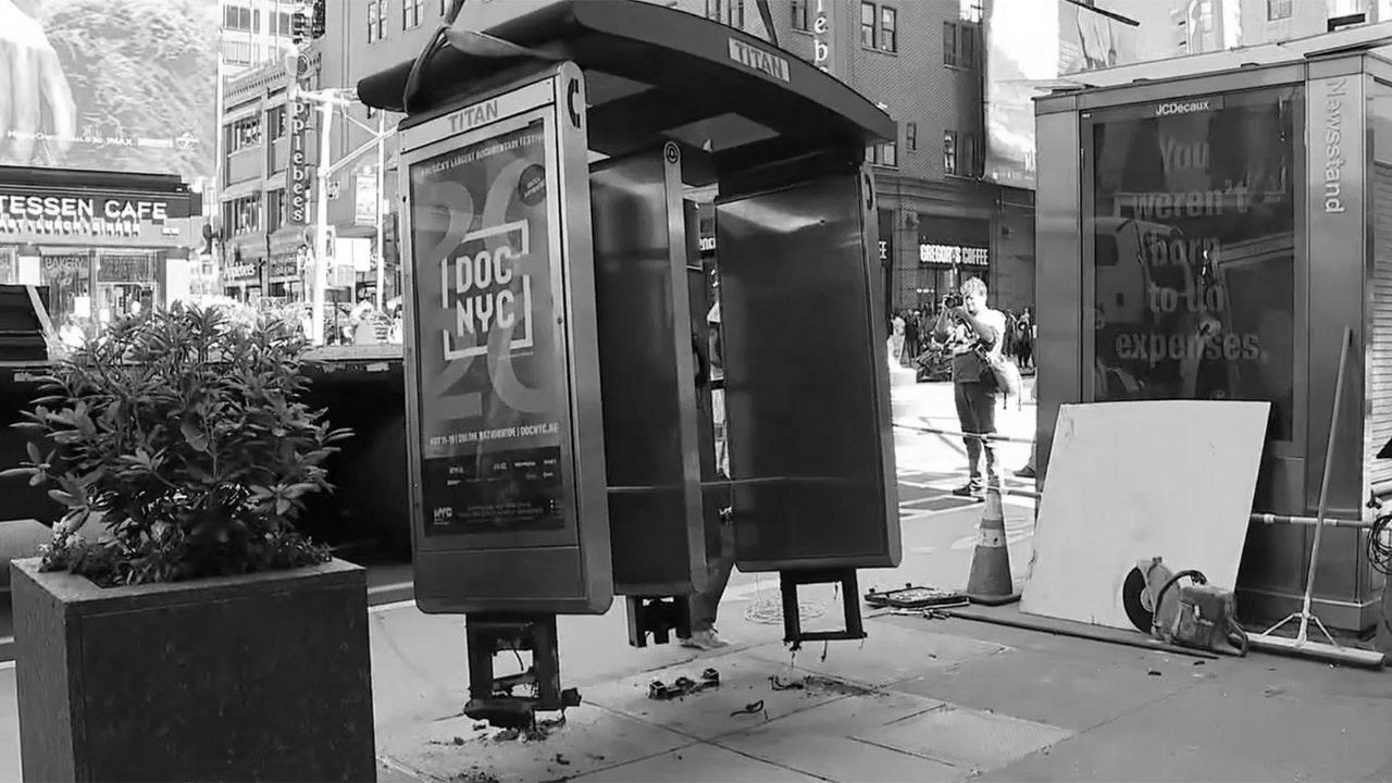 {Last|Final} NYC public payphone {removed|eliminated}