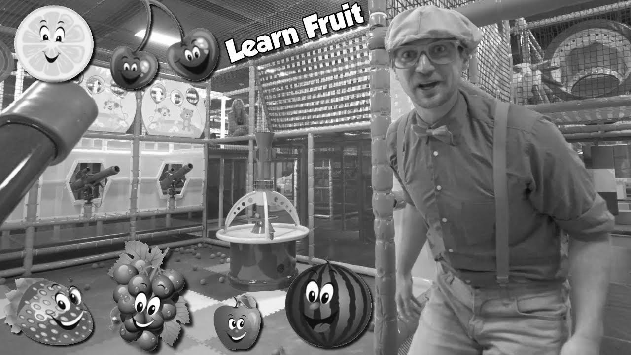 Be taught Fruits with Blippi |  Academic Indoor Playground Movies for Kids